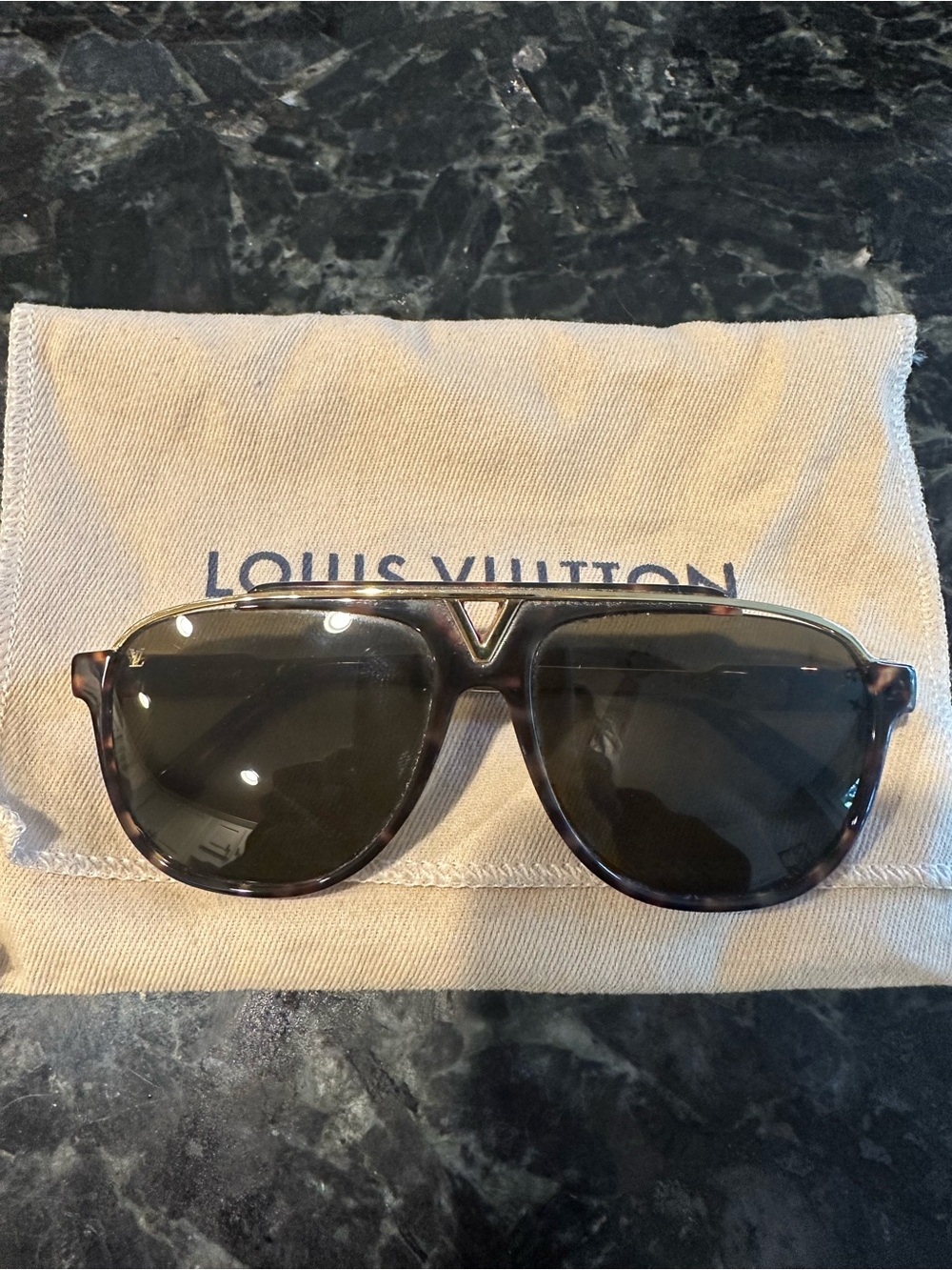 Louis Vuitton Brown Tortoiseshell and Evidence Millionaire Sunglasses